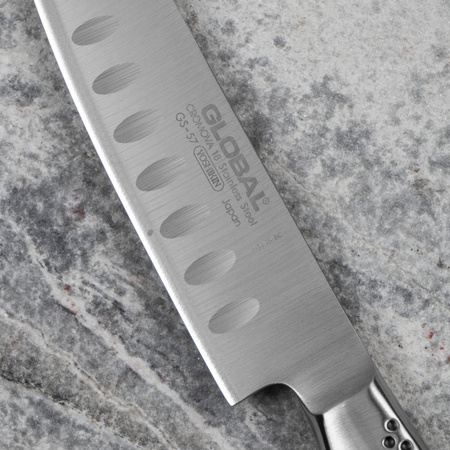 Nóż Mini Santoku 11 cm żłobiony | Global GS-57