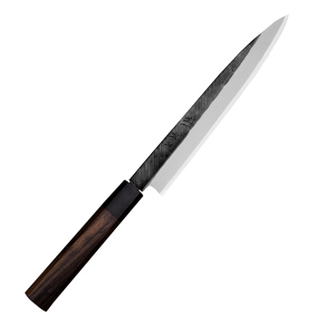 Hideo Kitaoka Shirogami Black Oktagon Nóż Yanagi 21 cm