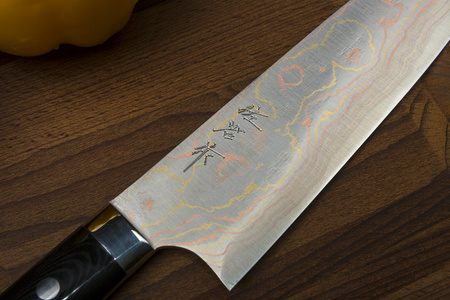 Takeshi Saji Blue Steel Nóż Bunka ręcznie kuty 17 cm