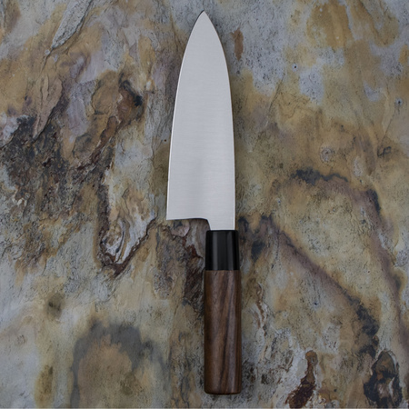 Satake Cutlery Mfg Kenta Walnut Nóż Deba 16 cm