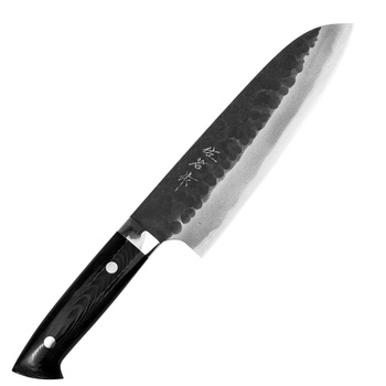 Takeshi Saji Aogami Super Ręcznie kuty nóż Santoku 18 cm