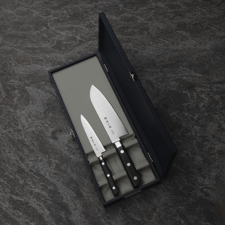 Tojiro DP37 Nóż Santoku 17 cm + Uniwersalny 12 cm