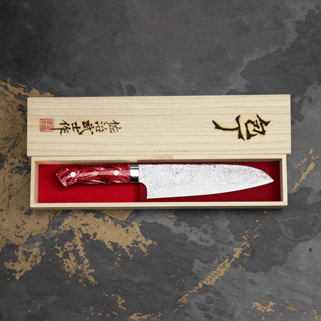 Takeshi Saji Red Turquoise R2 Nóż Santoku 18 cm