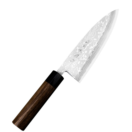 Hideo Kitaoka Nóż Shirogami Satin Deba 18 cm