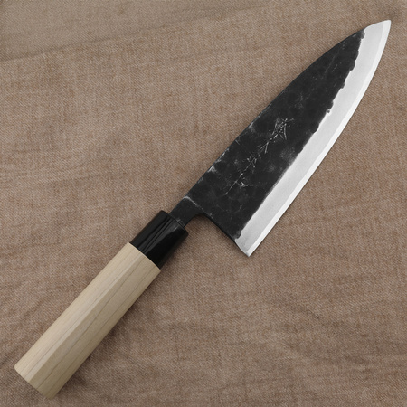 Tojiro Black Hammered Shirogami#2 Nóż Deba 18 cm