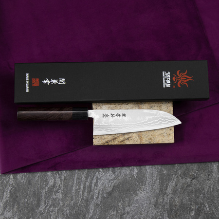 Kanetsune Zen-Bokashi Aogami#2 Nóż Santoku 16,5 cm