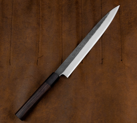 Hideo Kitaoka Shirogami Black Oktagon Nóż Yanagi 24cm