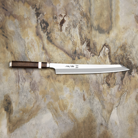 Sakai Takayuki Shiden Silver#3 Nóż Kengata Yanagiba 27 cm