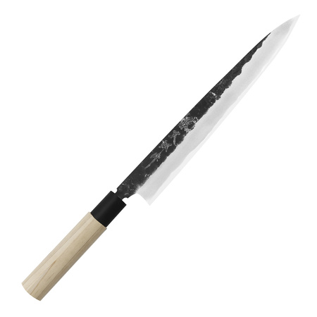 Tojiro Black Hammered Shirogami#2 Nóż Yanagiba 24 cm