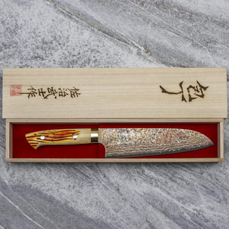 Takeshi Saji OBB Black VG-10 Color Nóż Santoku 18 cm