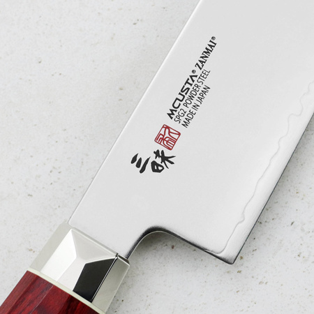 Mcusta Zanmai Red Revolution SPG2 Nóż Ko-Santoku 15cm