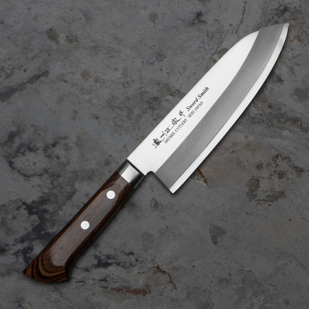 Satake Cutlery Mfg Unique AUS-8 Nóż Santoku 17 cm