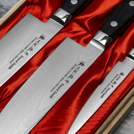 Satake Cutlery Mfg Daichi Zestaw 3 noży w drewnianym pudełku