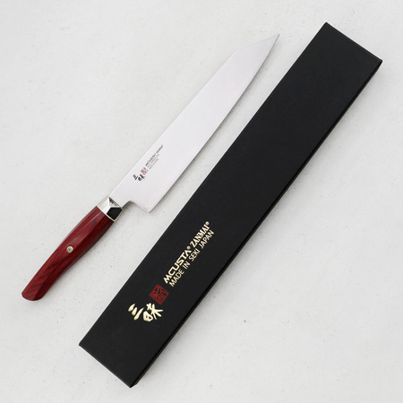 Mcusta Zanmai Red Revolution SPG2 Nóż Kiritsuke Gyuto 23cm