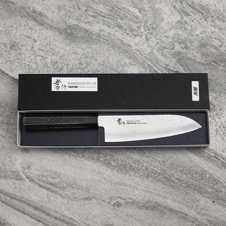 Sakai Takayuki Nanairo VG-10 Ebony Nóż Santoku 17 cm