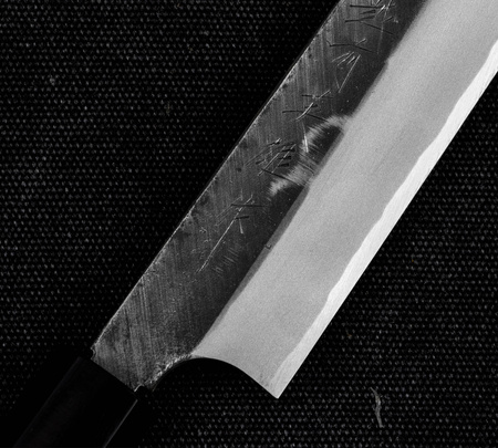 Hideo Kitaoka Shirogami Black Nóż Oktagon Yanagi 30 cm