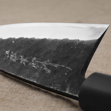 Tojiro Black Hammered Shirogami#2 Nóż Deba 15 cm