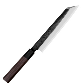 Hideo Kitaoka Shirogami Black Oktagon Nóż Kiritsuke 21cm