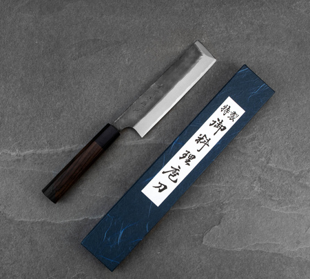 Hideo Kitaoka Shirogami Black Oktagon Nóż Usuba 16,5 cm