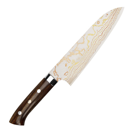 Takeshi Saji IW Aogami#2 Color Nóż Santoku 18 cm