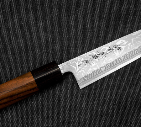 Hideo Kitaoka Shirogami Satin Nóż Kaisaki 15cm