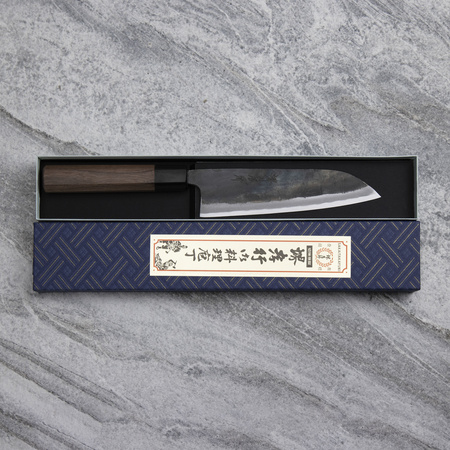 Sakai Takayuki Aogami#2/Iron Kurouchi Nóż Santoku 17 cm