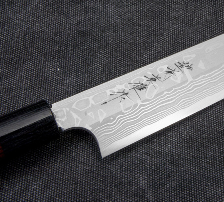 Hideo Kitaoka Shirogami Satin Nóż Kiritsuke 21 cm