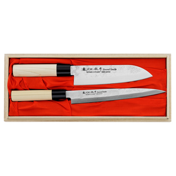 Satake Nashiji Natural Zestaw 2 noży Santoku+Sashimi