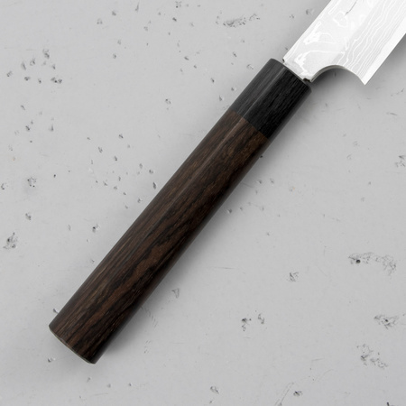Hideo Kitaoka Shirogami Satin Damascus Nóż Yanagi 30 cm