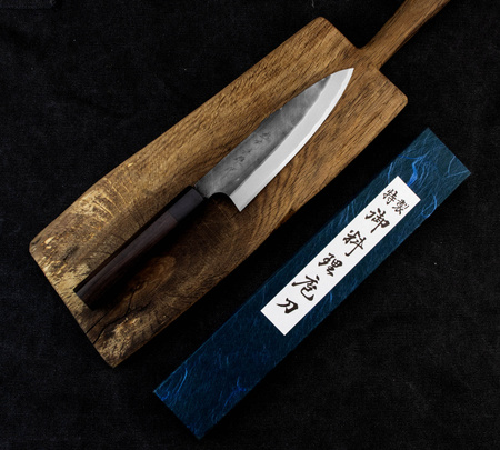 Hideo Kitaoka Shirogami Black Oktagon Nóż Funayuki 18 cm