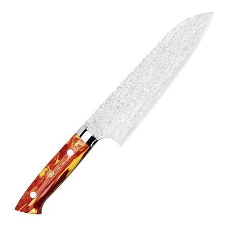 Takeshi Saji Red Turquoise R2 Nóż Santoku 18 cm LIMITED