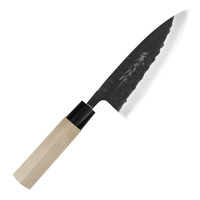 Tojiro Black Hammered Shirogami#2 Nóż Deba 16,5 cm