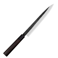 Hideo Kitaoka Shirogami Black Oktagon Nóż Yanagi 24 cm