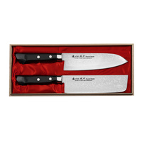 Satake Unique Sai VG-10 Zestaw Nóż Santoku +Nakiri