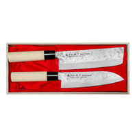 Satake Nashiji Natural Zestaw Santoku + Nakiri